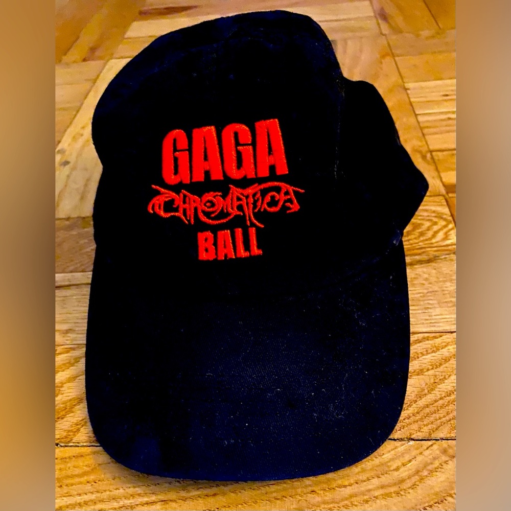 Lady Gaga Chromatica Ball black baseball cap EUC